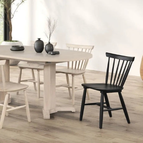 Hines White Oak 7-Piece Dining Table Set by Furniture of America at Eve Furniture