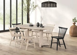 Hines White Oak 7-Piece Dining Room Set by Furniture of America at Eve Furniture