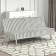 Hinwil Light Gray Futon Sofa Bed by Furniture of America at Eve Furniture