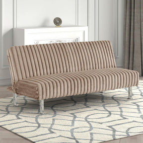 Hinwil Taupe Futon Sofa Bed by Furniture of America at Eve Furniture