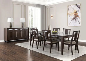Hinwitz Espresso 7-Piece Dining Room Set by Furniture of America at Eve Furniture