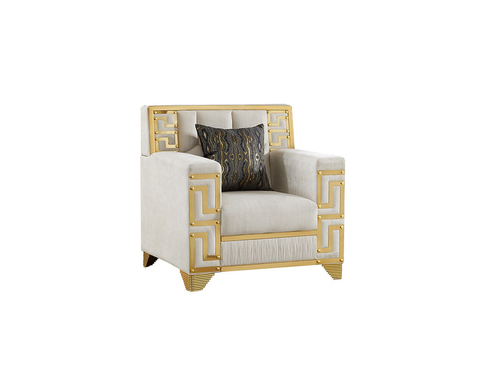 Hira Cream Sofa & Loveseat by New Era Innovations at Eve Furniture