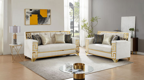 Hira Cream Sofa & Loveseat by New Era Innovations at Eve Furniture