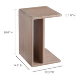 Hiroki White Oak Accent Table by Moe's Home at Eve Furniture