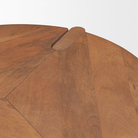 Hisako Mid Brown Open Round Accent Table by Mercana at Eve Furniture