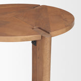 Hisako Mid Brown Open Round Accent Table by Mercana at Eve Furniture