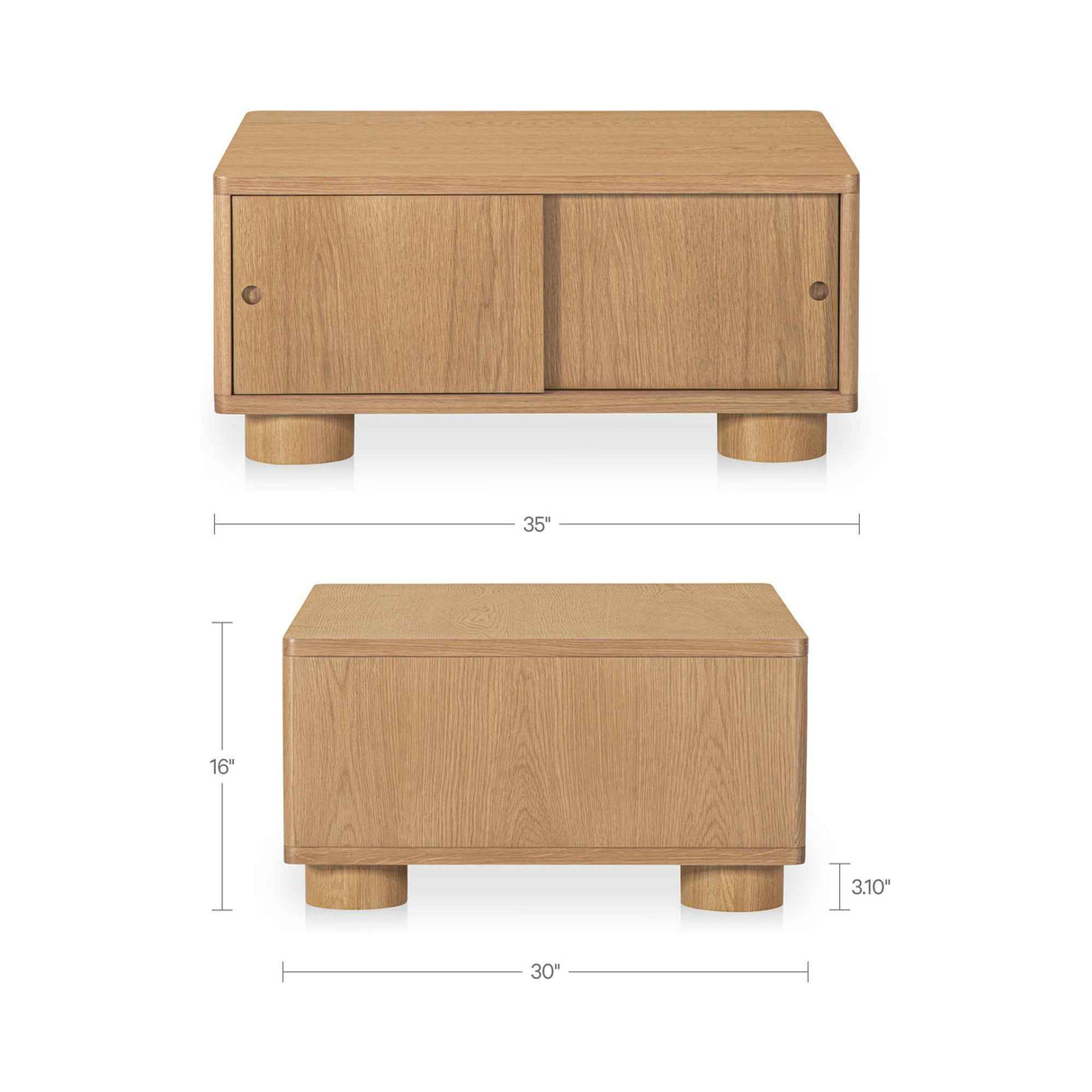 Hobbs Natural Storage Coffee Table by Moe's Home at Eve Furniture
