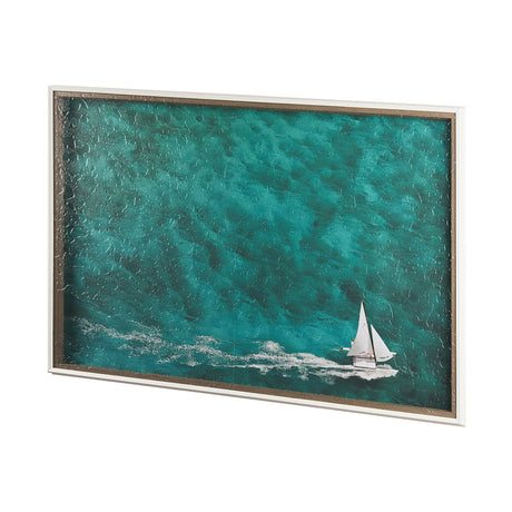 Hobie Sailing by Mercana Studio a Hand Embellished Textured Framed Photo Art Print Matted under Glas by Mercana at Eve Furniture