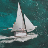 Hobie Sailing by Mercana Studio a Hand Embellished Textured Framed Photo Art Print Matted under Glas by Mercana at Eve Furniture
