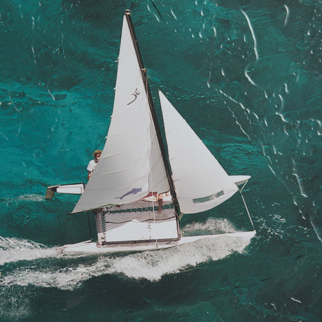 Hobie Sailing by Mercana Studio a Hand Embellished Textured Framed Photo Art Print Matted under Glas by Mercana at Eve Furniture