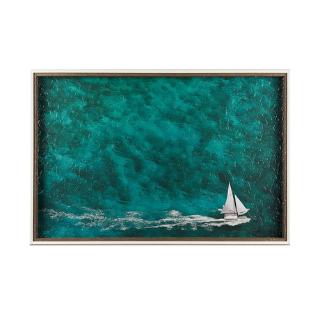 Hobie Sailing by Mercana Studio a Hand Embellished Textured Framed Photo Art Print Matted under Glas by Mercana at Eve Furniture