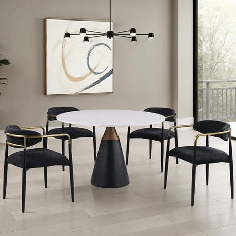 Hobro Black 5-Piece Dining Room Set by Furniture of America at Eve Furniture