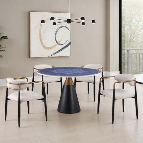 Hobro Black Dining Table Set by Furniture of America at Eve Furniture