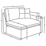 Hobson Charcoal 4-piece Upholstered Modular Sectional Sofa by Coaster at Eve Furniture