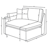 Hobson Charcoal 4-piece Upholstered Modular Sectional Sofa by Coaster at Eve Furniture