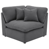 Hobson Charcoal 5-Piece Upholstered Modular Sectional and Ottoman by Coaster at Eve Furniture