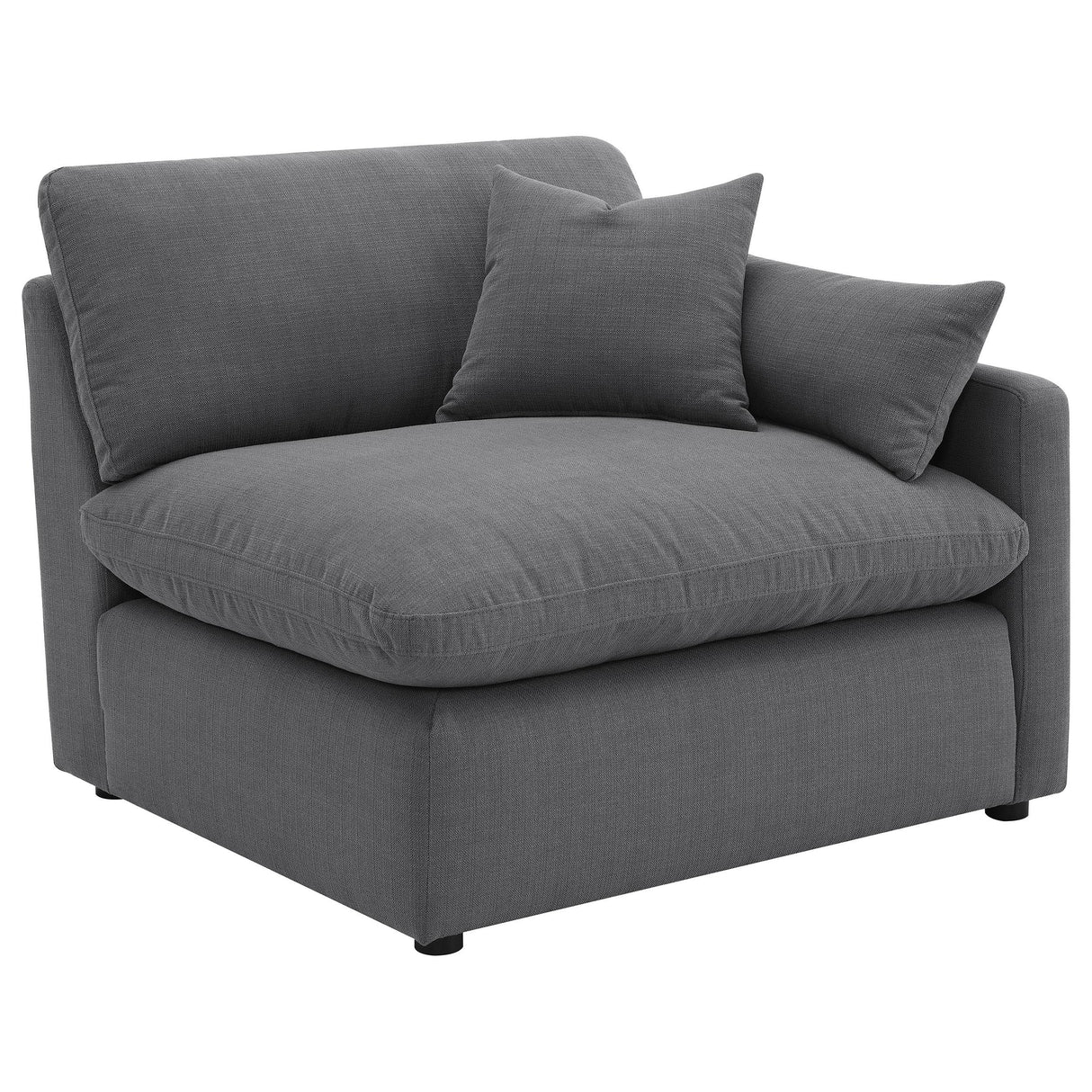 Hobson Charcoal 5-Piece Upholstered Modular Sectional and Ottoman by Coaster at Eve Furniture