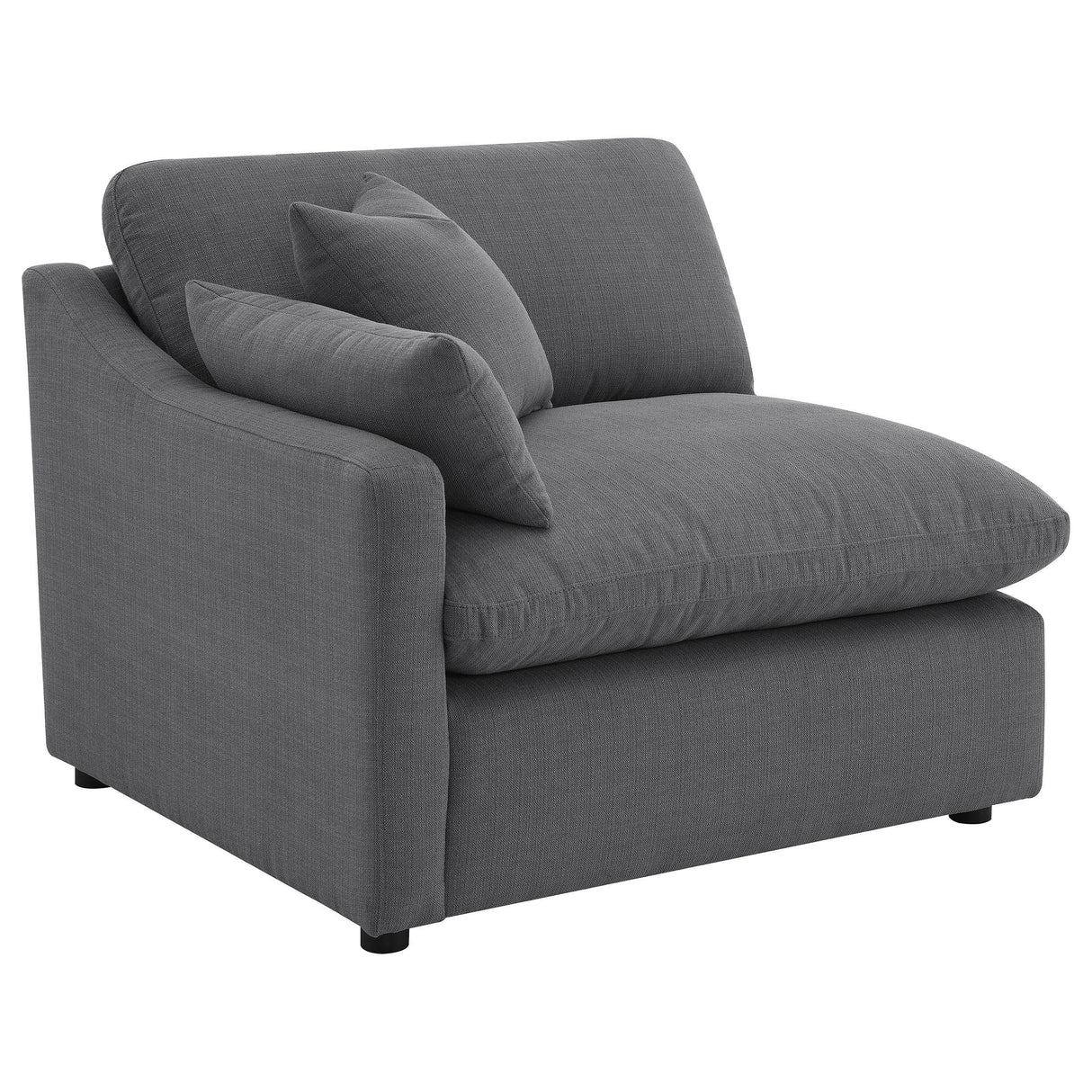 Hobson Charcoal 5-Piece Upholstered Modular Sectional and Ottoman by Coaster at Eve Furniture