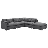 Hobson Charcoal Upholstered Armless Chair by Coaster at Eve Furniture