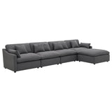 Hobson Charcoal Upholstered Armless Chair by Coaster at Eve Furniture