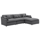 Hobson Charcoal Upholstered Armless Chair by Coaster at Eve Furniture