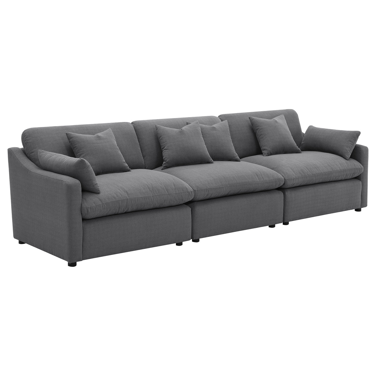 Hobson Charcoal Upholstered Armless Chair by Coaster at Eve Furniture