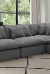 Hobson Charcoal Upholstered Armless Chair by Coaster at Eve Furniture