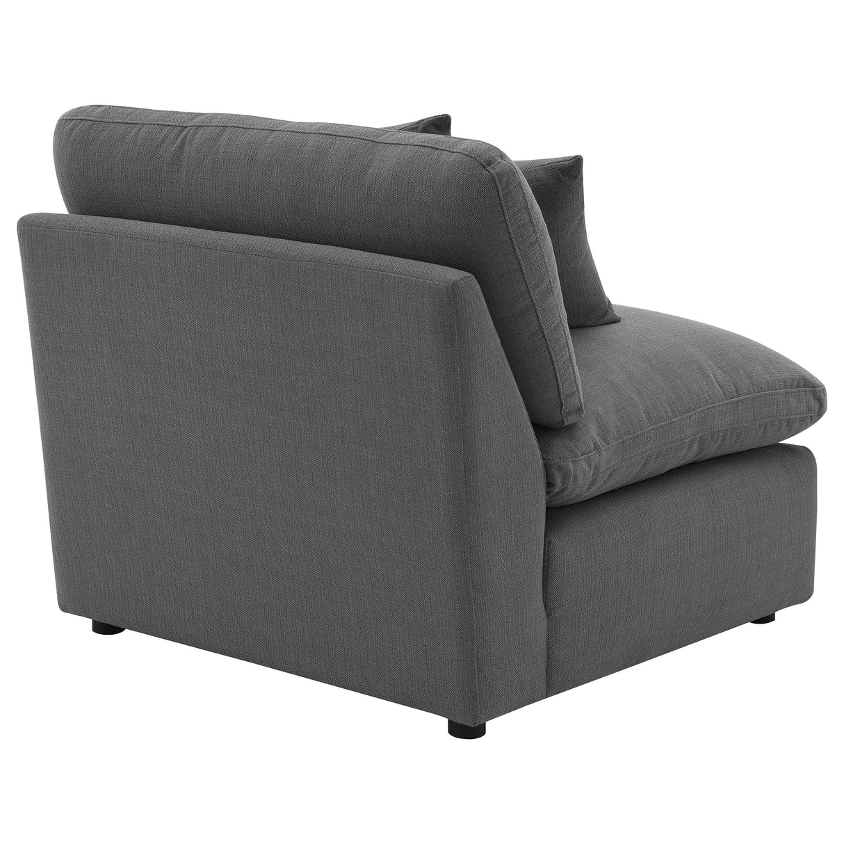 Hobson Charcoal Upholstered Armless Chair by Coaster at Eve Furniture