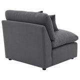 Hobson Charcoal Upholstered Armless Chair by Coaster at Eve Furniture