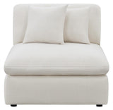 Hobson Off-White Cushion Back Armless Chair