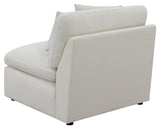 Hobson Off-White Cushion Back Armless Chair