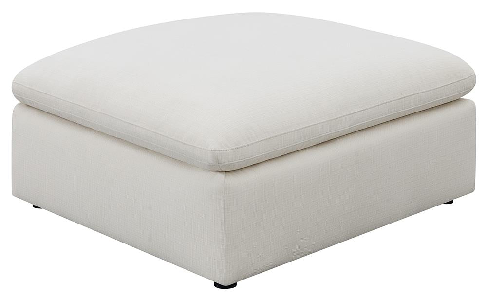 Hobson Cushion Seat Ottoman Off-White