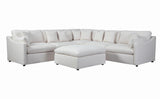 Hobson Cushion Seat Ottoman Off-White