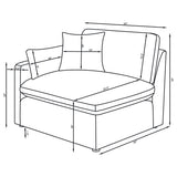 Hobson Ivory 4-piece Upholstered Modular Sectional Sofa by Coaster at Eve Furniture