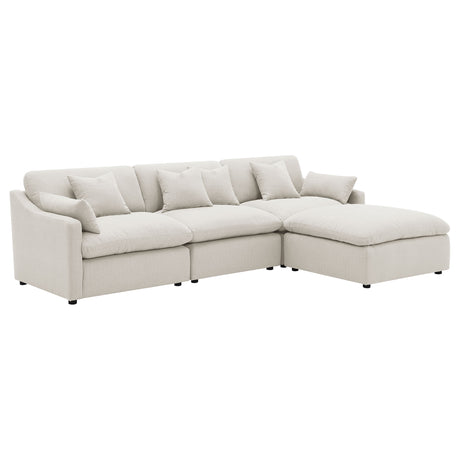 Hobson Ivory 4-piece Upholstered Modular Sectional Sofa by Coaster at Eve Furniture
