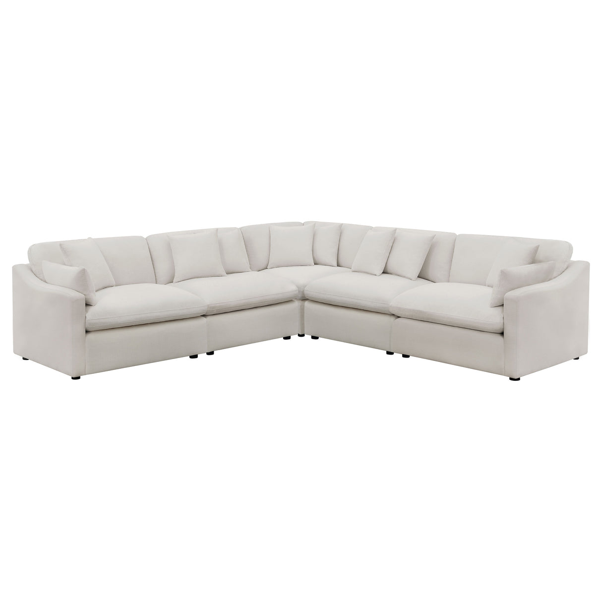 Hobson Ivory 5-piece Upholstered Modular Sectional Sofa by Coaster at Eve Furniture