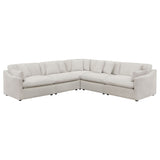 Hobson Ivory 5-piece Upholstered Modular Sectional Sofa by Coaster at Eve Furniture