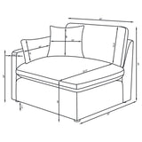 Hobson Ivory 5-piece Upholstered Modular Sectional Sofa by Coaster at Eve Furniture