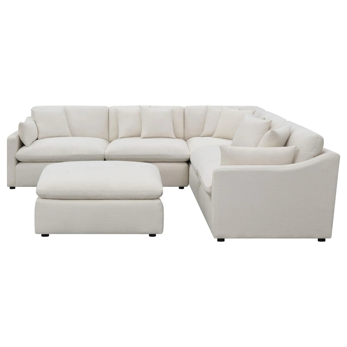 Hobson Ivory 6-Piece Upholstered Modular Sectional Sofa by Coaster at Eve Furniture