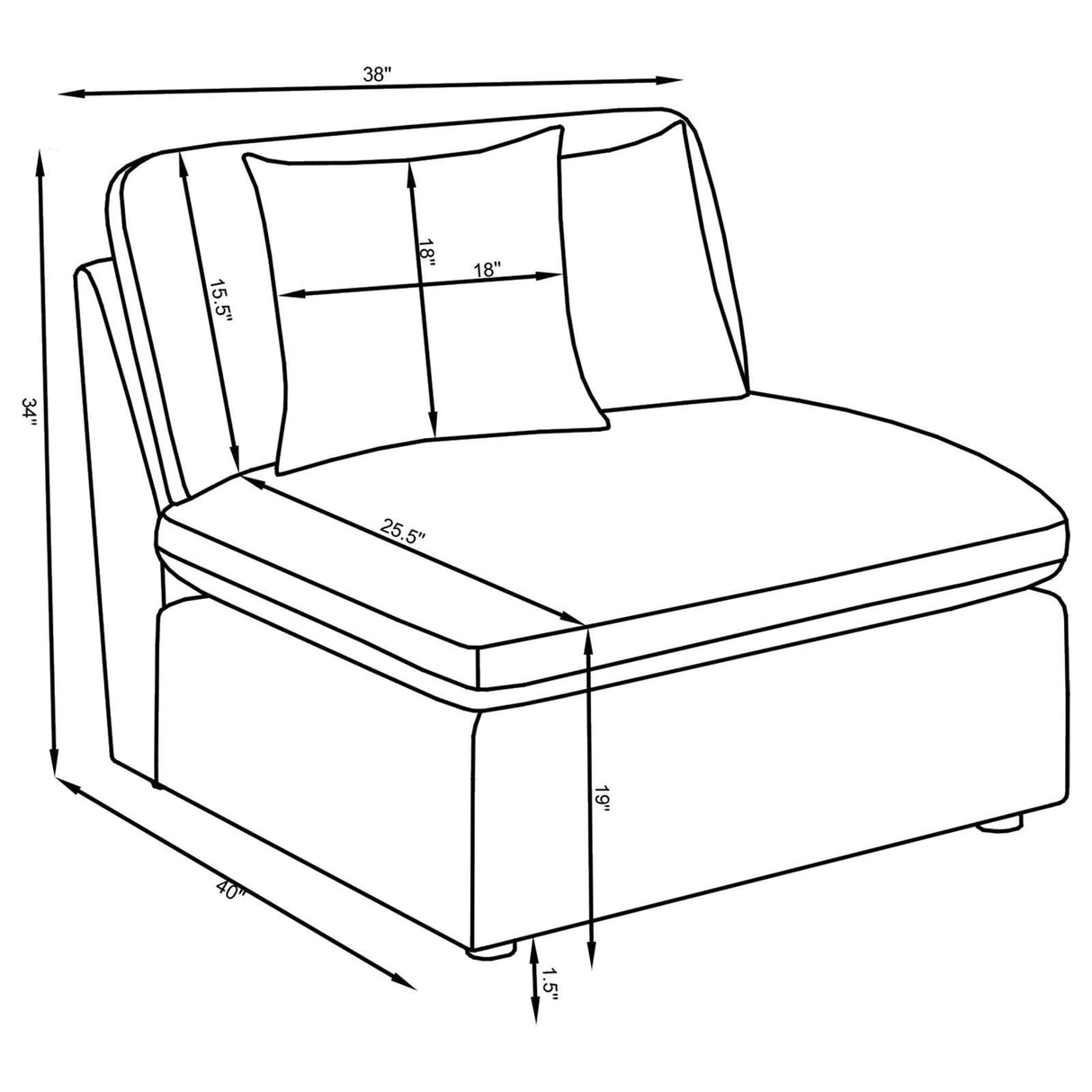 Hobson Ivory 6-Piece Upholstered Modular Sectional Sofa by Coaster at Eve Furniture