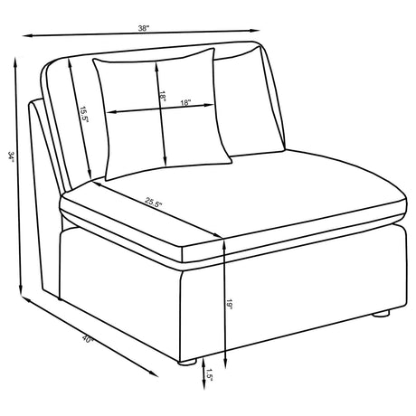 Hobson Ivory 6-Piece Upholstered Modular Sectional Sofa by Coaster at Eve Furniture