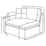 Hobson Ivory 6-piece Upholstered Modular Sectional Sofa by Coaster at Eve Furniture