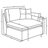 Hobson Ivory 6-piece Upholstered Modular Sectional Sofa by Coaster at Eve Furniture