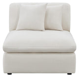 Hobson Off-White Cushion Back Armless Chair by Coaster at Eve Furniture
