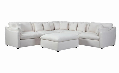 Hobson Off-White Cushion Back Armless Chair by Coaster at Eve Furniture