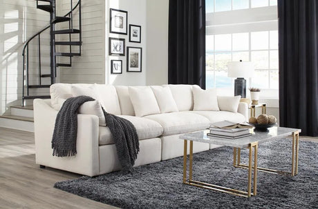 Hobson Off-White Cushion Back Armless Chair by Coaster at Eve Furniture
