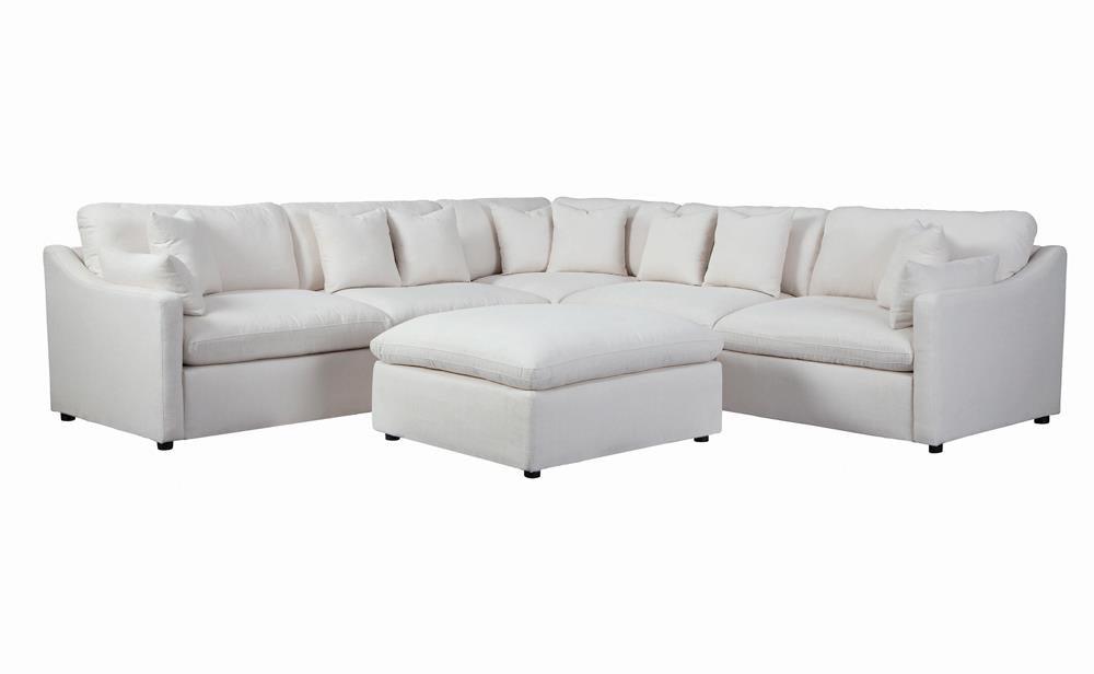 Hobson Off-White Cushion Seat Ottoman by Coaster at Eve Furniture