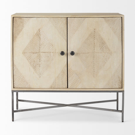 Hogarth 2 Door Blonde Wood Accent Cabinet by Mercana at Eve Furniture