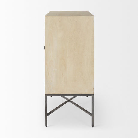 Hogarth 2 Door Blonde Wood Accent Cabinet by Mercana at Eve Furniture