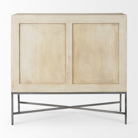 Hogarth 2 Door Blonde Wood Accent Cabinet by Mercana at Eve Furniture